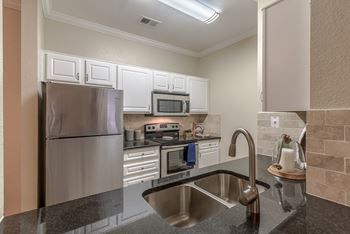 Efficient appliances in kitchen
