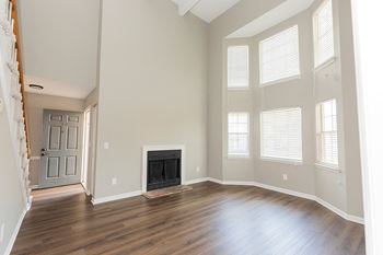 Wood burning fireplace*