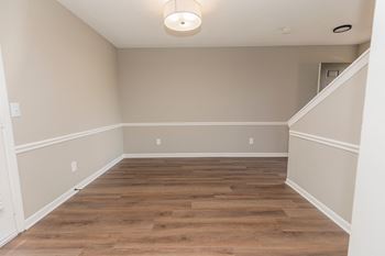 Vinyl flooring except for bedroom