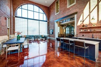 Large clubroom with community activities