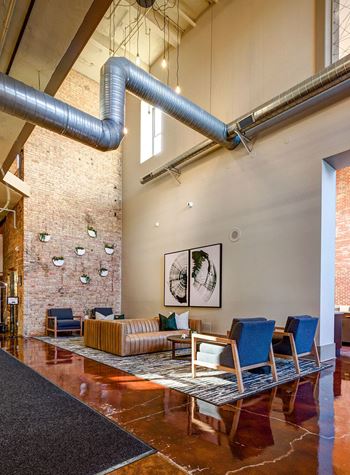 Large clubroom with community activities