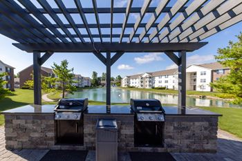 Beautiful outdoor grilling area