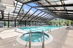 Naperville apartment for rent - A large indoor pool with a glass ceiling.