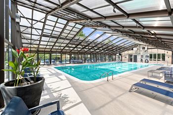 Indoor/outdoor swimming pool and hot tub