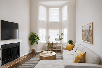 Wood burning fireplace*