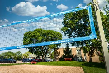 Sand volleyball court