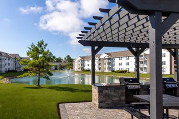 Beautiful outdoor grilling area