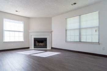Fireplace in select units