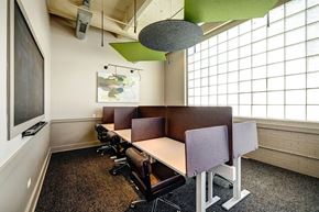 Villa Park townhouse for rent - Professional conference space with sleek workstations and white accents