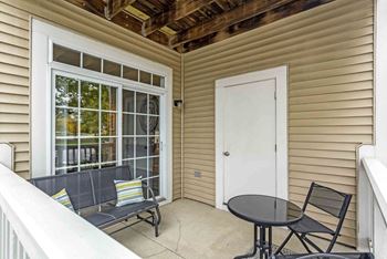 Spacious private patios with additional storage room*