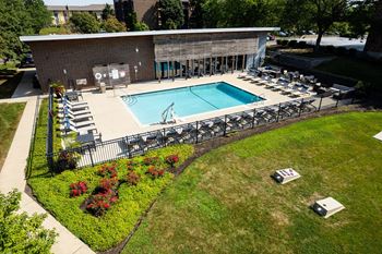 Two outdoor pools with oversized sundecks