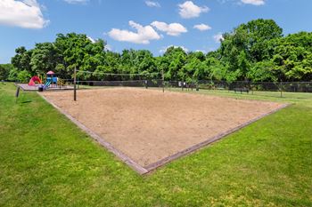 Sand volleyball court