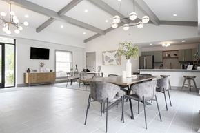 Romulus apartment for rent - dining and lounge area in The Maxwell's clubhouse