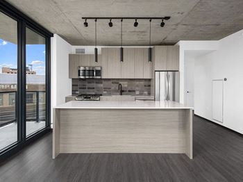 Honed quartz countertops