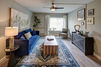 Wood style flooring in select units