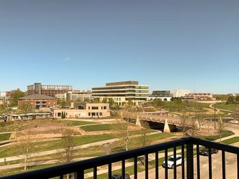 1-Bed marble #425 (light cabinets) - balcony view