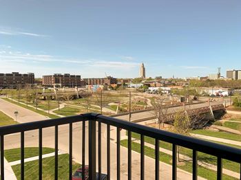 1-Bed marble #425 (light cabinets) - balcony view 3