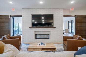 2Twenty2 - community room fireplace