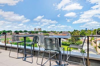 Rooftop patio with outdoor grill