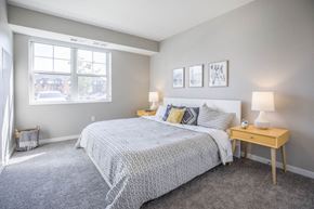 Woodbury apartment for rent - Bedroom with large windows at Ascend at Woodbury new luxury apartments in Woodbury MN 55129