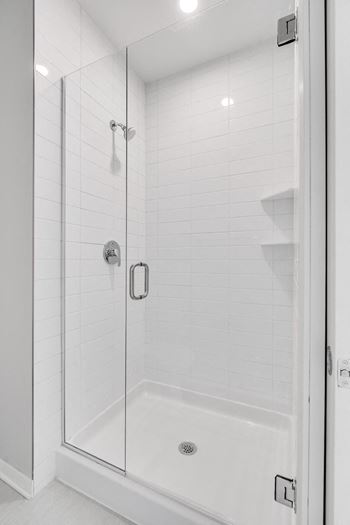 6-Foot oversized showers with dual shower heads in select residences