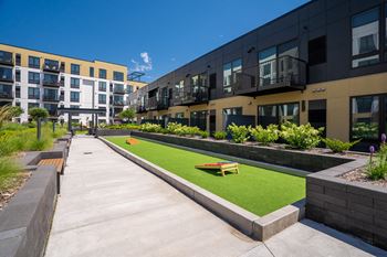 Expansive outdoor courtyard