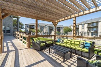 Pergola with lounge seating