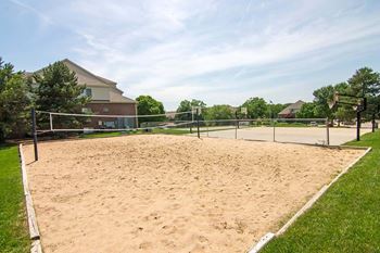 Sand volleyball court