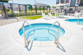 Relaxing hot tub