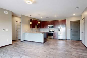 2-Bed carter (#2009) - living room and kitchen