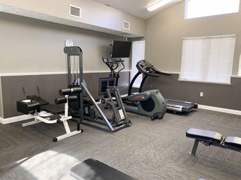 Community fitness center with weight and cardio machines