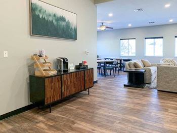 Pinebrook - amenities - updated clubhouse coffee bar and tv lounge 2025