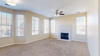 Ridge pointe 3-bed milan villa (#89) - living room windows and fireplace