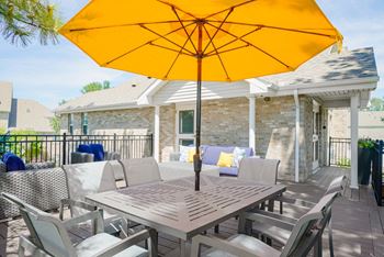 Picnic table on sun deck