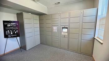 Skyline view package lockers