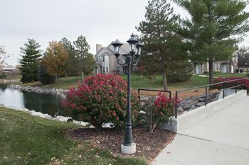 Exteriors-walking trail next to private pond