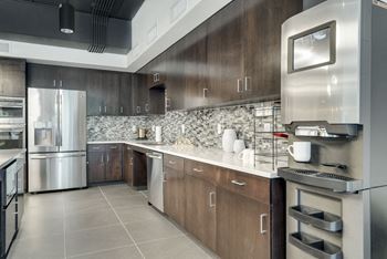 Coffee bar and clubhouse kitchen