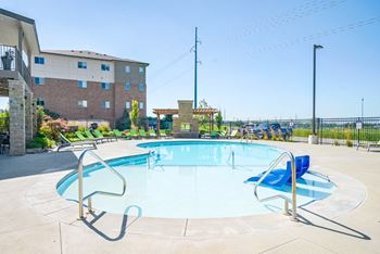 Luxury, resort-style heated swimming pool