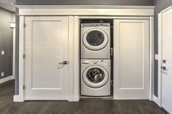 Stacked washer and dryer