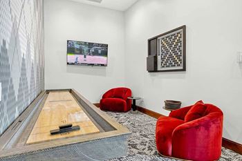 Golf simulator and game lounge