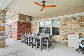 Outdoor grills and social spaces