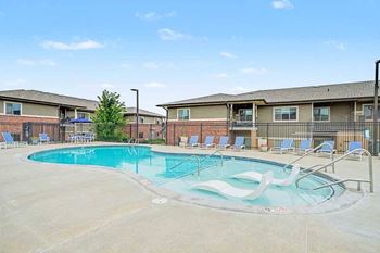 Resort-style swimming pool