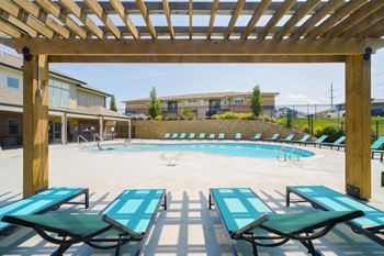 Resort-style swimming pool