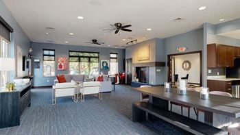 Upscale clubhouse full of amenities for residents to use