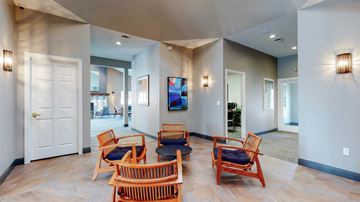 Lincoln apartment for rent - a living room with wooden chairs and a table