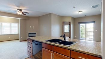 Granite countertops in kitchen & bathroom