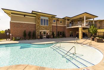 Relaxing heated swimming pool