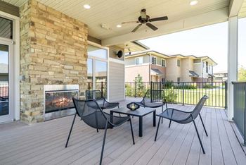 Exteriors-outdoor fireplace