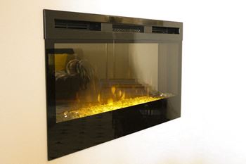 Living room fireplace