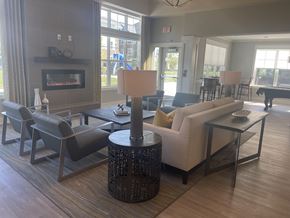 Prince Frederick apartment for rent - A living room with a fireplace and a couch.